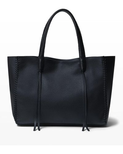 Callista Iconic Medium Stitched Tote Bag, Perissa Matte - Black