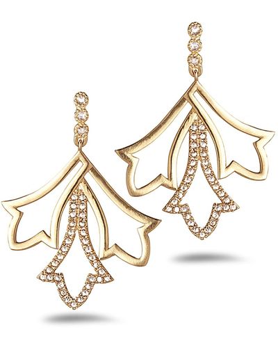 Coomi 20k Sagrada Labyrinth Small Diamond Earrings - Metallic