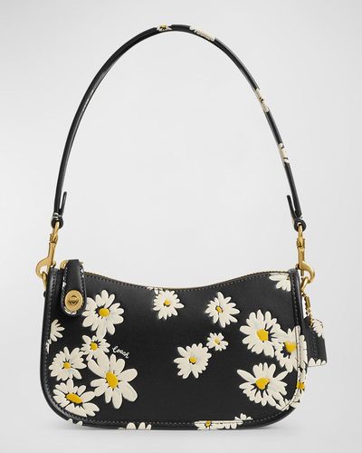 COACH Swinger 20 Floral-Print Leather Shoulder Bag - Multicolor