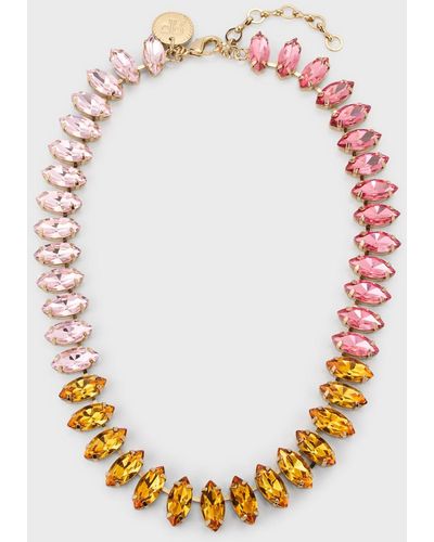 Rebekah Price Emilie Aurora Crystal Goldtone Necklace - Metallic