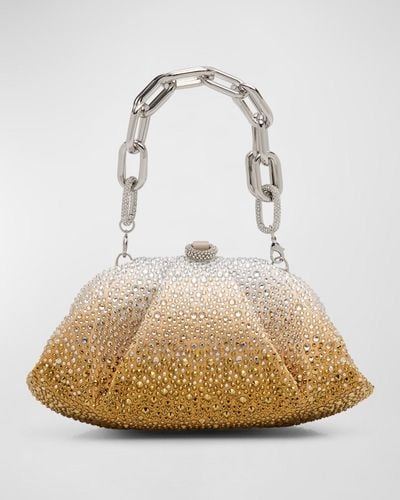 Judith Leiber Gemma Crystal Top-Handle Bag - Natural