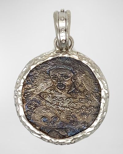 Armenta Romero Round Monk Medallion Pendant - Metallic