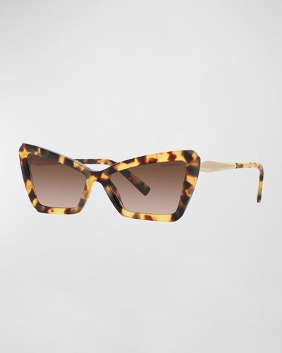 Tiffany & Co. Gradient Acetate Cat-Eye Sunglasses - Brown