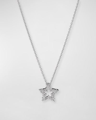 Roberto Coin Diamond Star Pendant Necklace - White