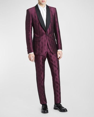 Dolce & Gabbana Dg Jacquard Tuxedo - Red