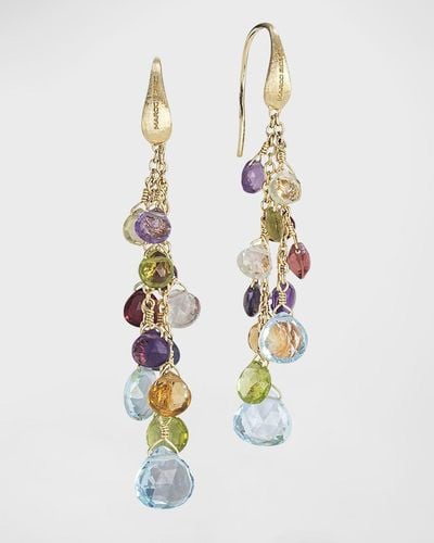 Marco Bicego 18k Yellow Gold Paradise Multi-drop Earrings With Mixed Gems - White