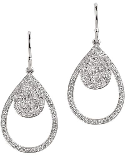 Bridget King Jewelry Mini Pave And Small Diamond Teardrop Earrings - Metallic