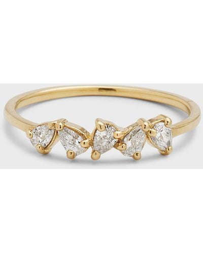 Lana Jewelry Zig Zag Pear Diamond Ring - White
