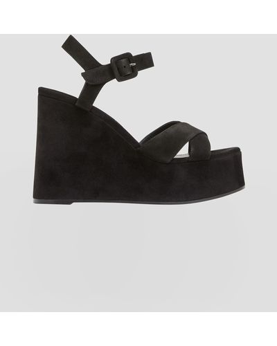 Christian Louboutin Supramariza Sole Wedge Platform Sandals - Black
