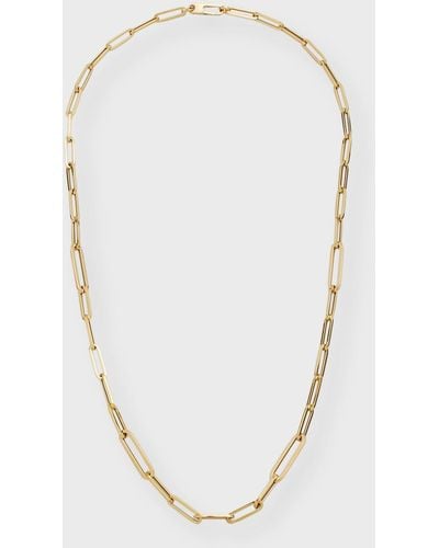 Roberto Coin 18k Yellow Gold Paper Clip Chain Necklace - White