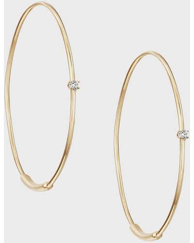 Lana Jewelry Small Magic Diamond Hoop Earrings - Yellow