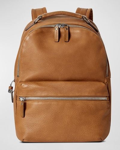 Shinola Runwell Grained Leather Backpack - Brown
