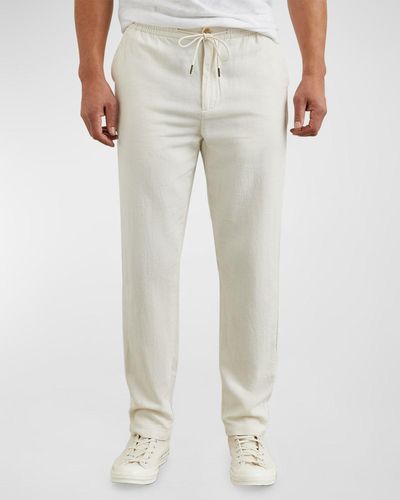 Rails Callum Cotton Linen Straight-Leg Pants - Gray