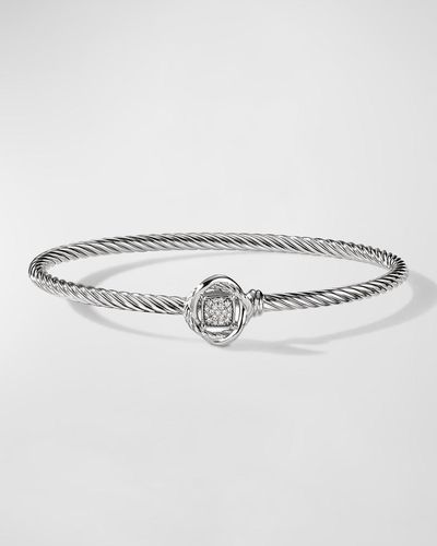 David Yurman Infinity Bracelet With Diamonds - Gray