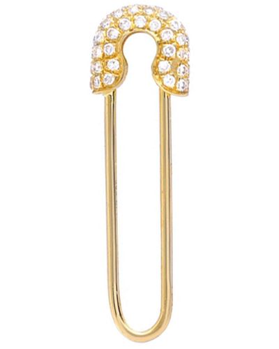 Zoe Lev Diamond Safety Pin Earring, Single - Metallic