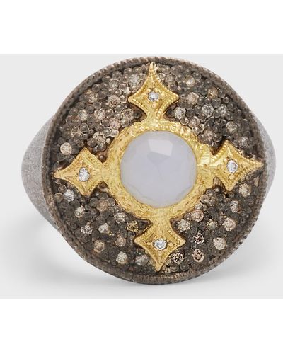 Armenta Old World Chalcedony Statement Ring - Metallic
