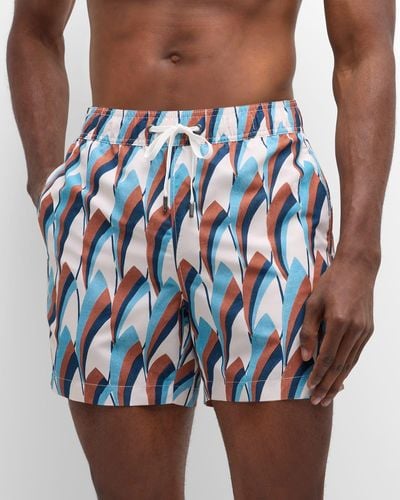 Onia Charles 5 Liberty Refracted Swim Shorts - Blue
