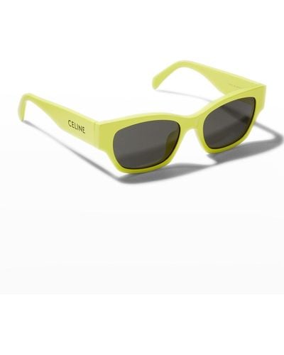 Celine Rectangle Acetate Sunglasses - Yellow