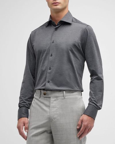 Eton Slim Fit 4-Way Stretch Dress Shirt - Gray