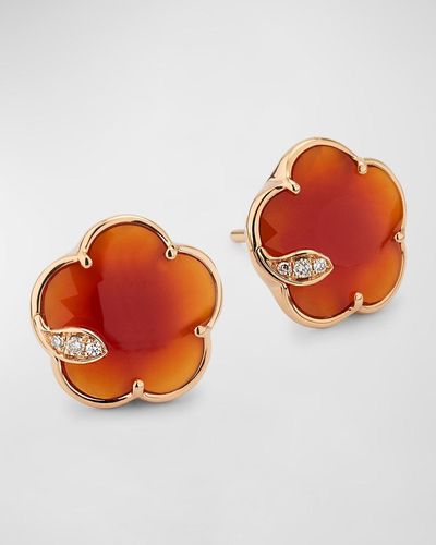 Pasquale Bruni 18K Rose Petit Joli Earrings With And Diamonds - Orange