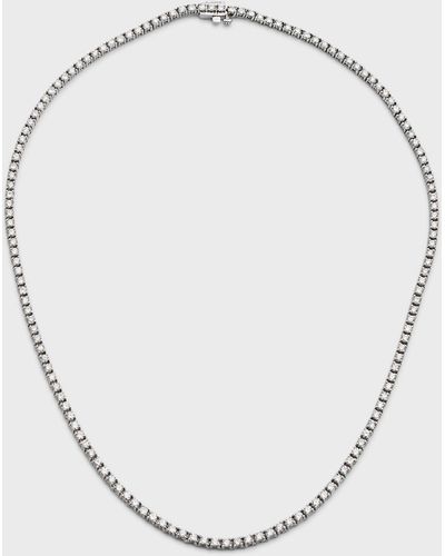 Cassidy Diamonds 18k White Gold 4-prong Diamon Tennis Necklace - Multicolor