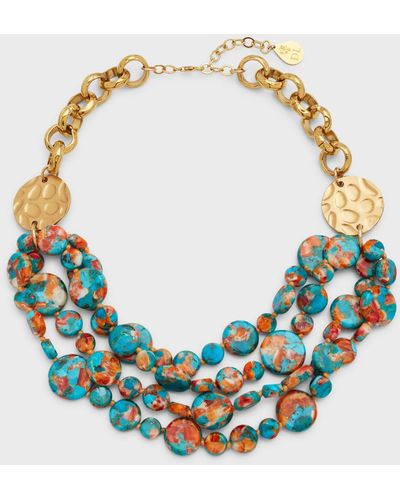 Devon Leigh And Spiny Oyster Multi-Strand Necklace - Blue