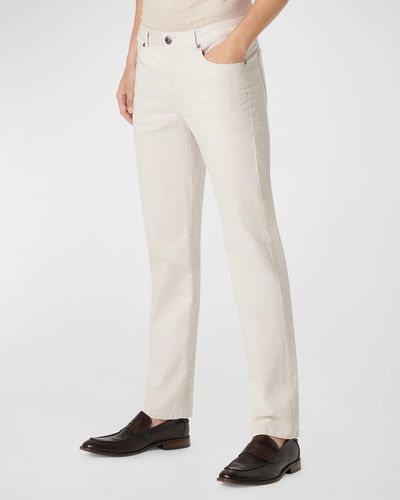 Bugatchi Five-Pocket Slim Fit Pants - White