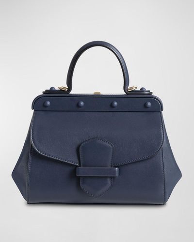 Franzi Margherita Small Leather Top-Handle Bag - Blue