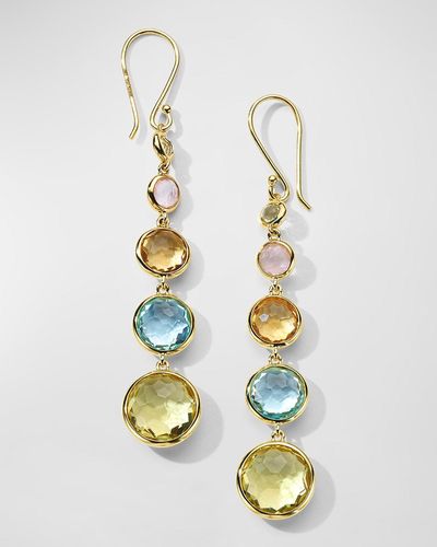 Ippolita Lollitini 5-stone Drop Earrings In 18k Gold - White