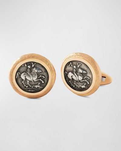 Jorge Adeler 18K Rose Ancient King Phillip I Coin Cufflinks - Metallic
