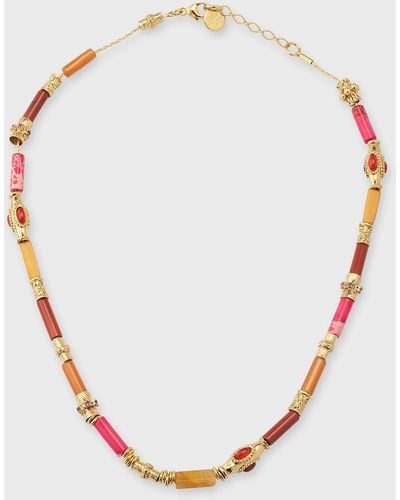 Gas Bijoux Kali Necklace, Brown Pattern - Multicolor