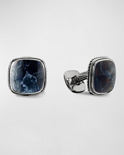 David Yurman Exotic Stone Cuff Links With Gemstones - Blue