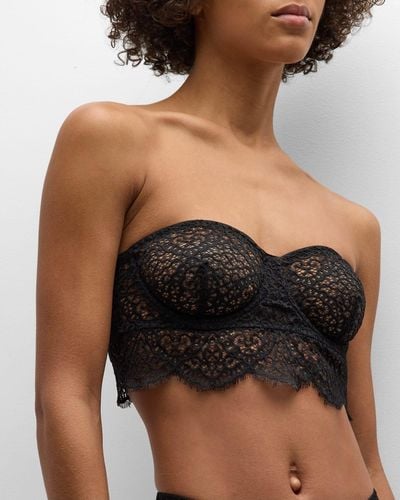 ELSE Bare lace-trimmed stretch-tulle soft-cup bra