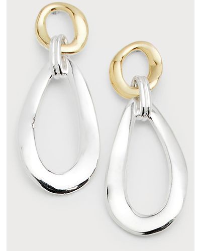 Ippolita Small Smooth Snowman Double Drop Earrings - White