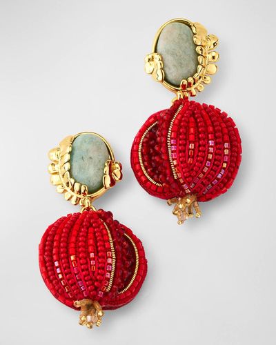 Mignonne Gavigan Pomegranate Drop Earrings - Red