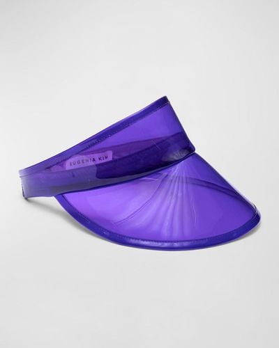 Eugenia Kim Micky Neon Pvc Visor - Purple