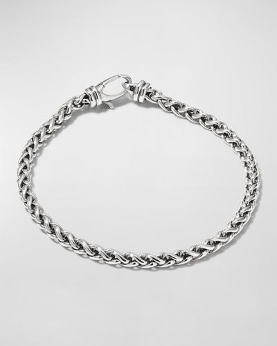 David Yurman Wheat Chain Bracelet In Silver, 4mm - Metallic