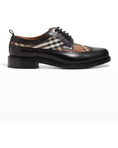 Triple Strap Elegance: Burberry Oxford Shoes