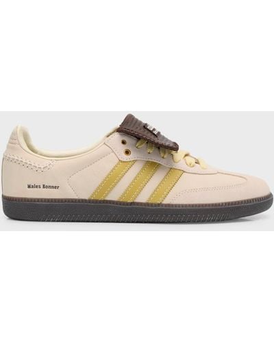 adidas X Wales Bonner Samba Leather Low-Top Sneakers - Natural