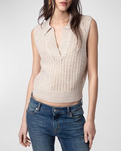 Zadig & Voltaire Lunny Wool Sweater Vest - Blue