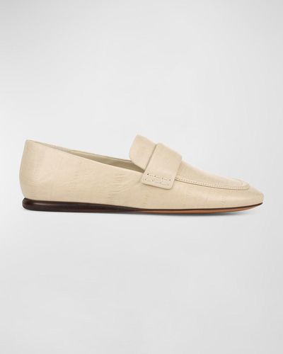 Vince Davis Leather Easy Loafers - Natural