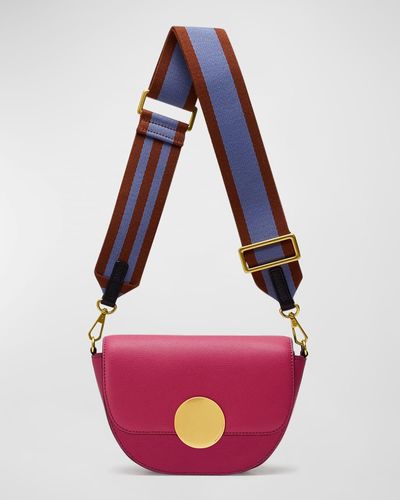 orYANY Lottie Saddle Leather Crossbody Bag - Pink