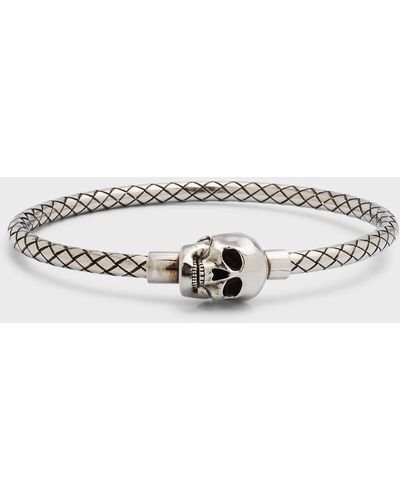 Alexander McQueen Metal Cord Skull Bracelet - Multicolor