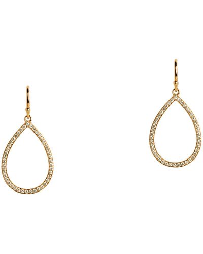 Bridget King Jewelry Small Diamond Teardrop Earrings - Metallic