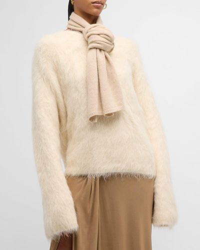 Carolyn Rowan Scattered Crystal Cashmere Scarf - Natural