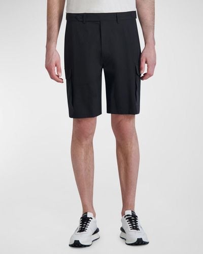 Karl Lagerfeld Stretch Nylon Cargo Shorts - Black