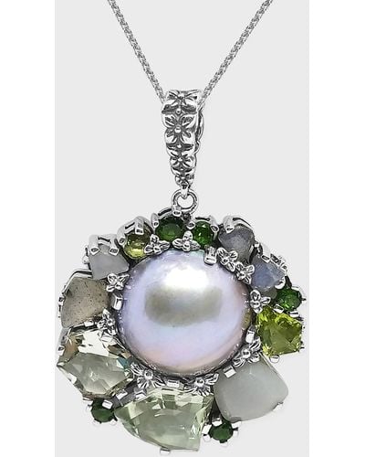 Stephen Dweck Multi-stone Mabe Pearl Necklace - Metallic