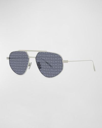 Givenchy Gv Speed Metal Aviator Sunglasses - Blue