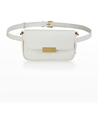 Gigi New York Carrie Leather Crossbody Belt Bag - White