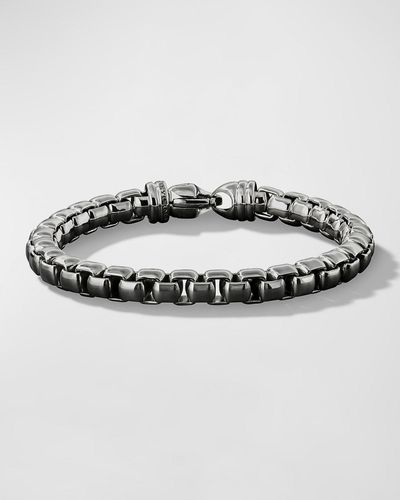 David Yurman Box Chain Bracelet In Silver, 5mm, Size 8" - Metallic